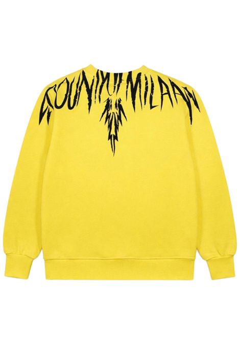 Yellow cotton sweatshirt for children MARCELO BURLON | BSW024GIALLO